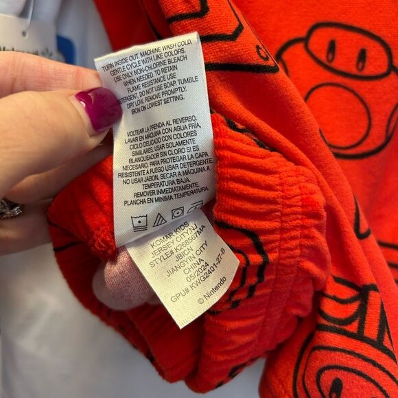 Nintendo Super Mario Kids Pajama Set - White, Red, Green - Picture 12 of 12